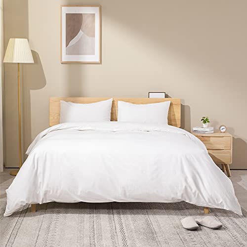 ATsense Duvet Covers, 100% Natural Cotton, Duvet Cover Bedding Set, 3-Piece