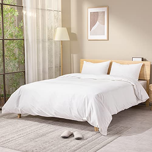 ATsense Duvet Covers, 100% Natural Cotton, Duvet Cover Bedding Set, 3-Piece