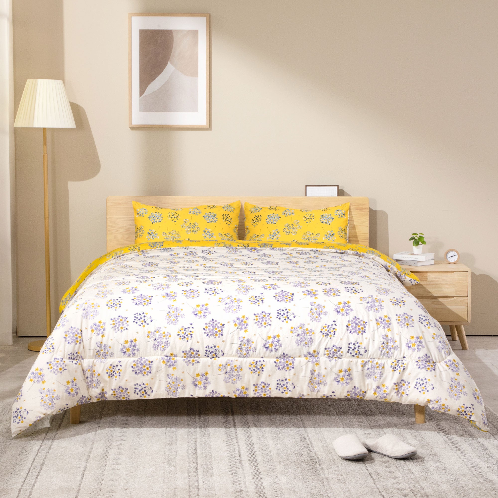 ATsense Paisley Comforter Set King, All Season 3-Piece 100% Cotton Fabric